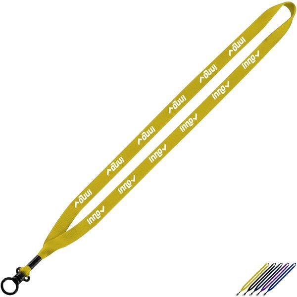 Polyester Lanyard with Plastic O-Ring, 1/2"