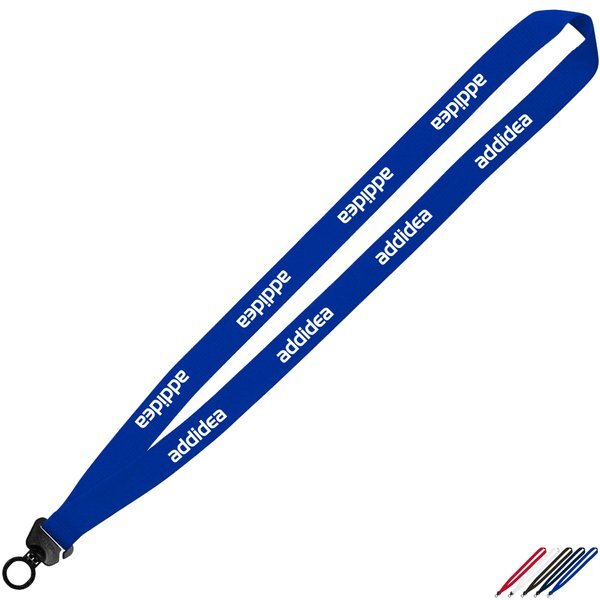 Polyester Evolution34 Welded Lanyard with Trapezoid and Plastic O-Ring, 3/4"