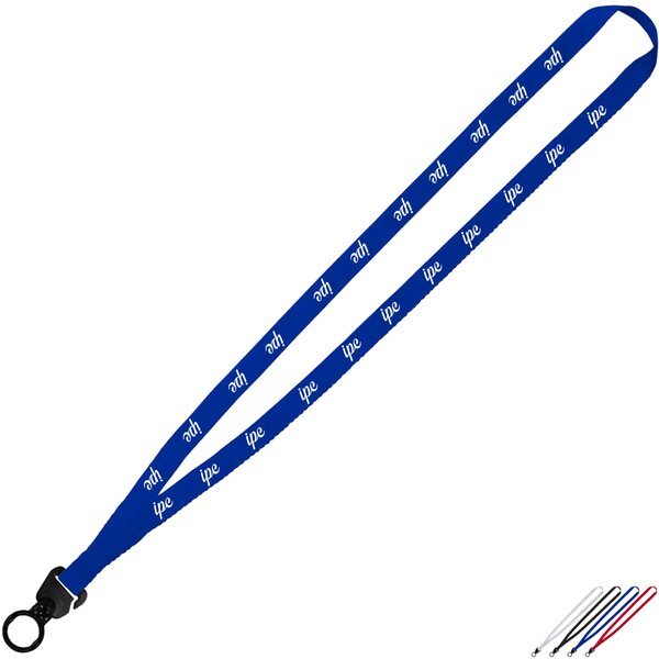 Polyester Evolution12 Welded Lanyard with Trapezoid and Plastic O-Ring, 1/2"