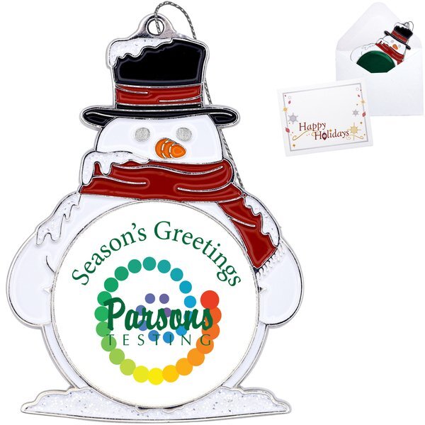 Classic Snowman Die Cast Holiday Ornament