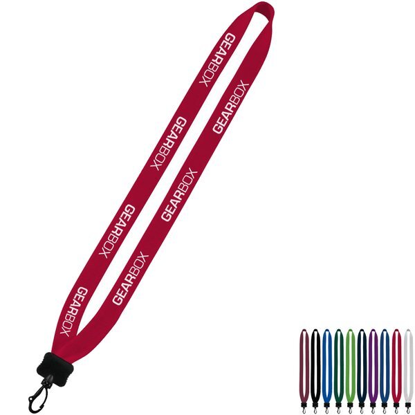 Cotton Lanyard with Plastic Clamshell & Swivel Snap Hook, 3/4"