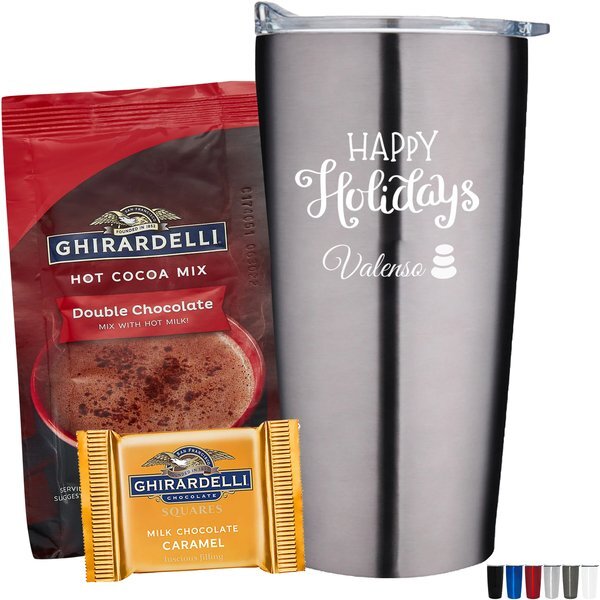 Ghirardelli® Chocolate Square, Hot Chocolate & Straight Tumbler Gift Set