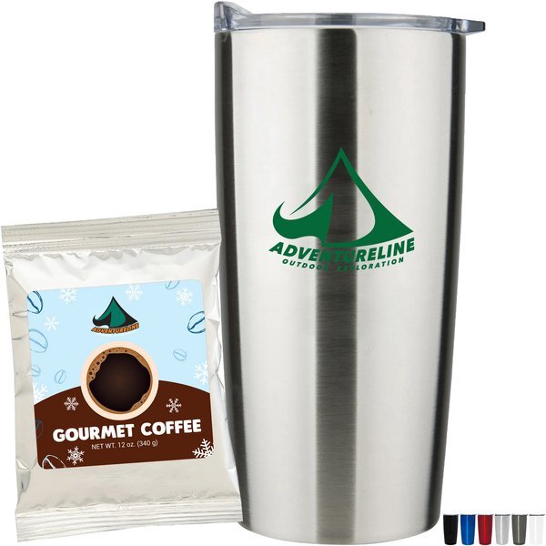 Holiday Gourmet Coffee Packet & Straight Tumbler Gift Set