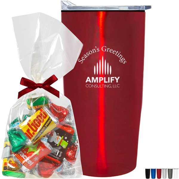 Hershey's® Holiday Mix Mug Stuffer & Straight Tumbler w/ Plastic Liner Gift Set