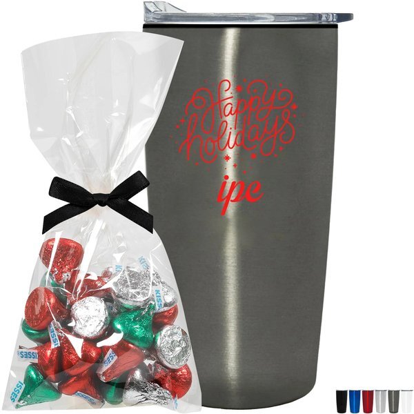 Hershey's® Holiday Kisses Mug Stuffer & Straight Tumbler w/ Plastic Liner Gift Set
