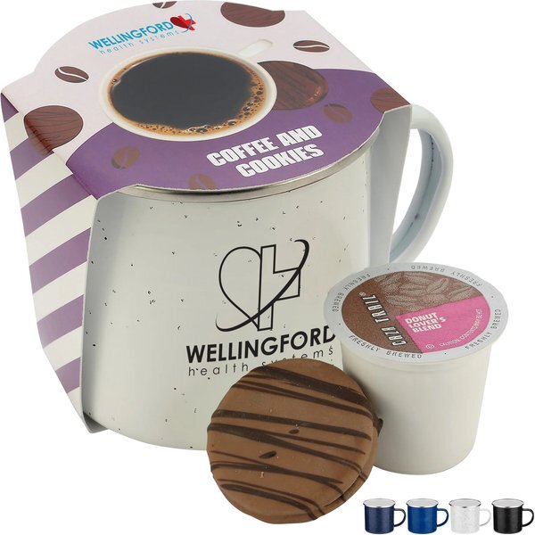 Coffee Pod, Chocolate Oreo & Speckled Camping Mug Gift Set