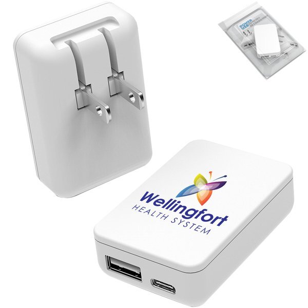 Powerstick® 20W PowerUSB Dual Port USB & USB-C Charging Adapter