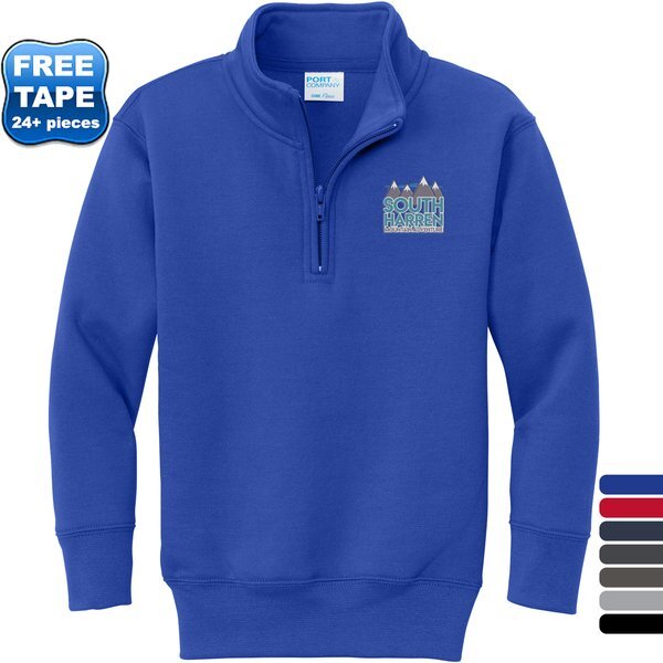 Port & Company® Core Fleece 1/4-Zip Pullover Youth Sweatshirt