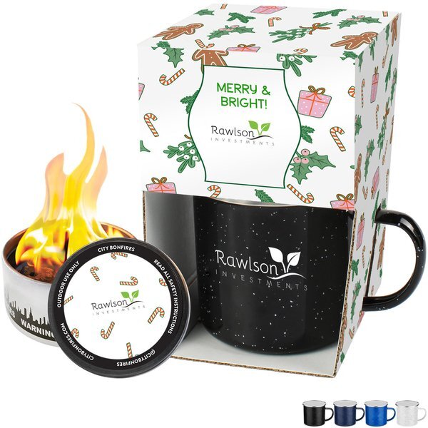 Portable Bonfire in Camp Mug Gift Set 16 oz.
