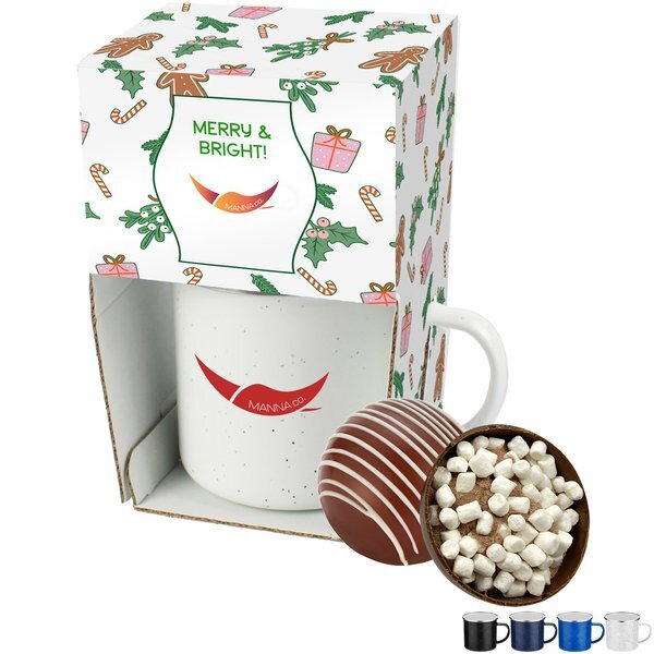 Classic Milk Hot Chocolate Bomb in Camp Mug Gift Set 16 oz.