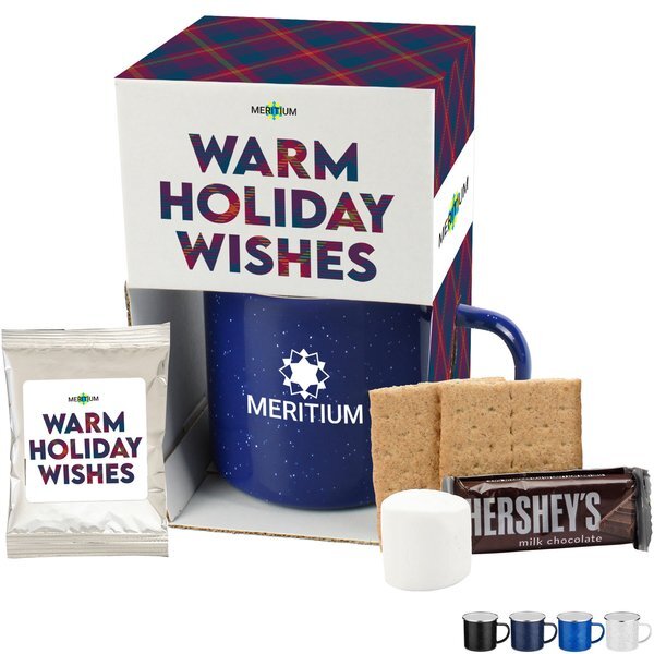 Hot Chocolate Mix & S'mores Kit in Camp Mug Gift Set 16 oz.