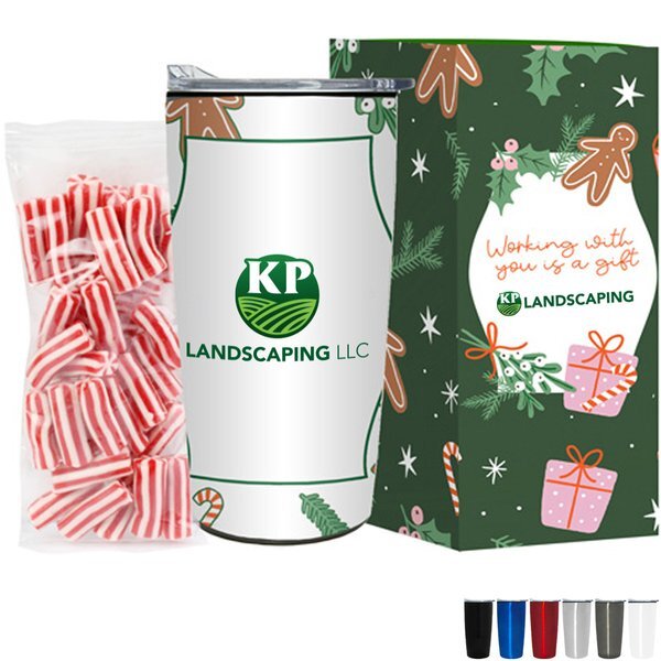 Strawberry Twists in Straight Wall Tumbler w/ Plastic Liner Gift Box Sets 20 oz.