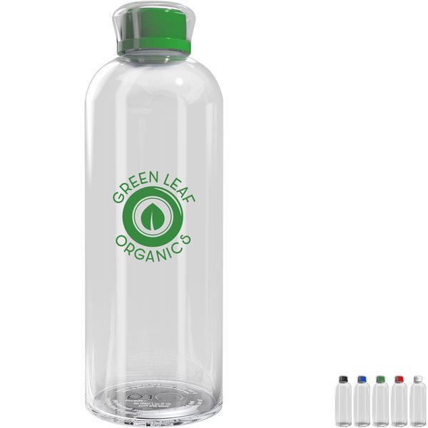 Crystal Clear Borosilicate Glass Bottle, 34oz.