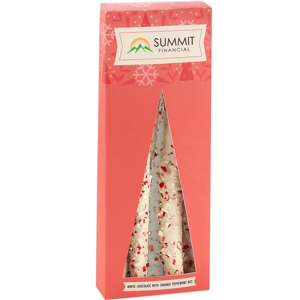 White Chocolate Peppermint Pretzel Rods in Holiday Box