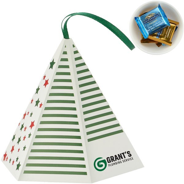 Holiday Ornament Box with Ghirardelli Squares