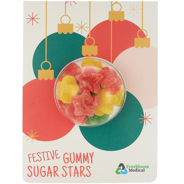Holiday Billboard Card with Gummy Sugar Stars