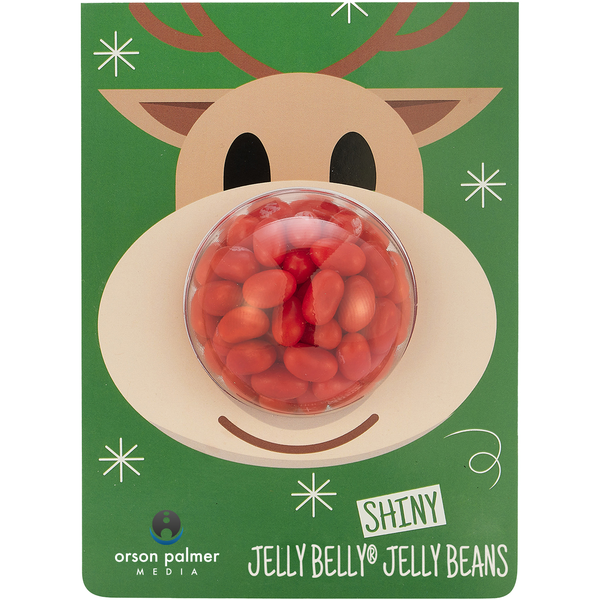 Holiday Billboard Card with Cherry Jelly Beans