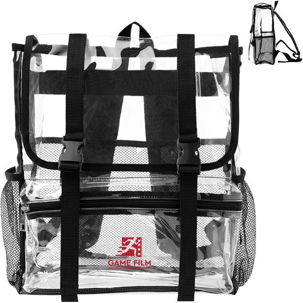 Clear Buckle PVC Backpack