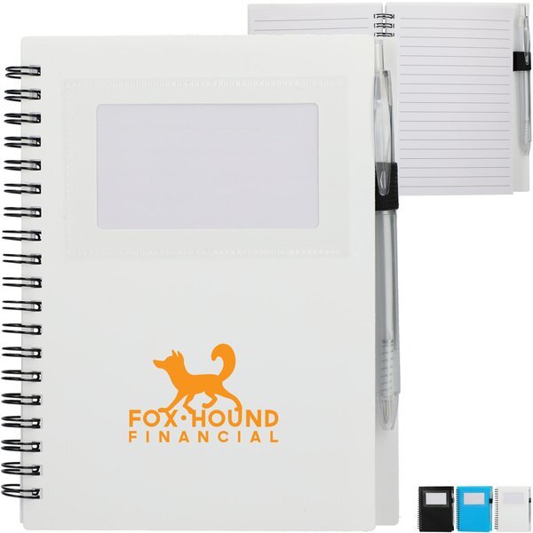 FSC® Recycled Star Spiral Notebook w/ Pen, 5" x 7"