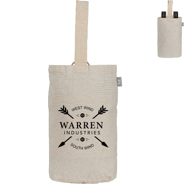 Tango Dual Bottle Wine Tote Bag Recycled Cotton Blend, 8oz.
