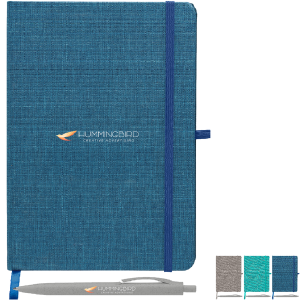 Melville RPET Notebook & Zen Pen Gift Set Full Color, 5.8" x 8.3"