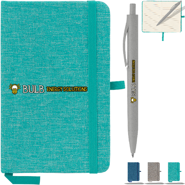 Melville RPET Notebook & Zen Pen Gift Set Full Color, 3.5" x 5.5"