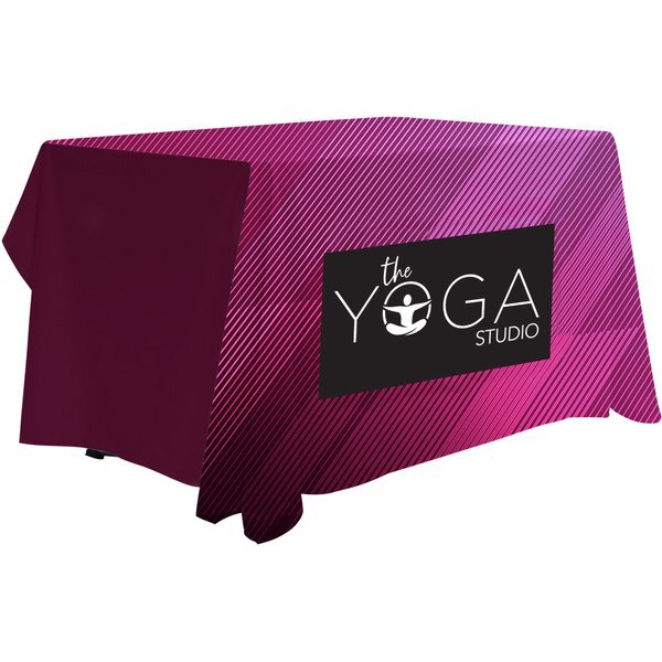 Antimicrobial 3-Sided Table Throw, 4' - Full Color, Full Bleed