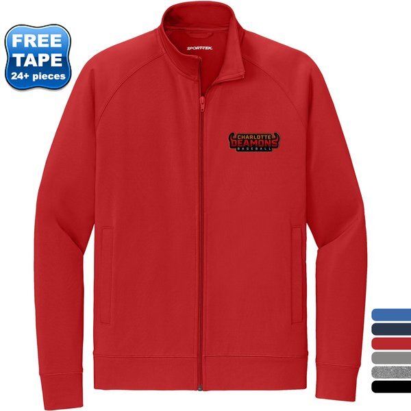 Sport-Tek® Sport-Wick® Stretch Full-Zip Poly/Spandex Cadet Men's Jacket