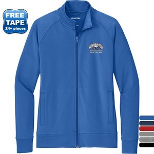 Sport-Tek® Sport-Wick® Stretch Full-Zip Poly/Spandex Cadet Ladies' Jacket Sport-Tek® Sport-Wick® Stretch Full-Zip Poly/Spandex Cadet Ladies' Jacket