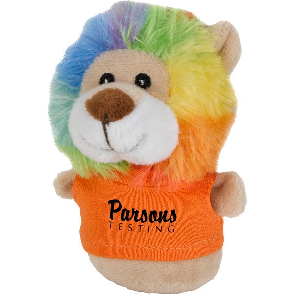 Shorties Plush Rainbow Lion, 4"