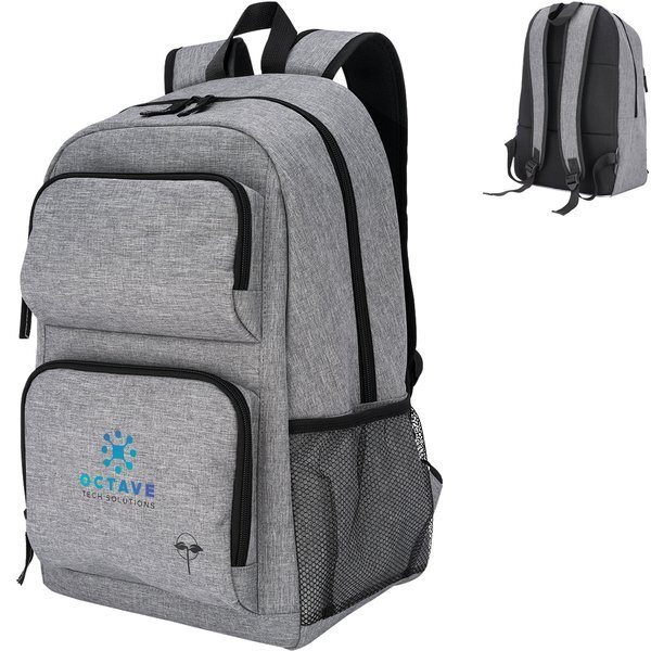 EarthTrendz™ 26L rPET Whitewater Laptop Backpack