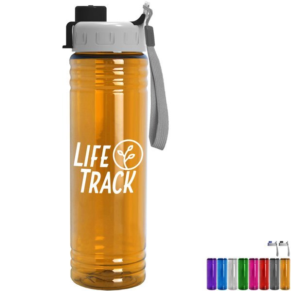 Slim Fit Water Bottles With Quick Snap Lid, 24oz.