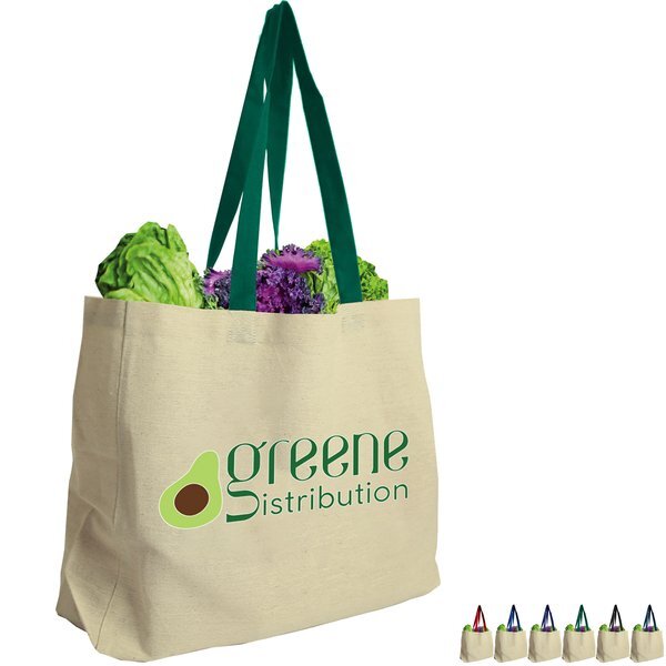 Natural Canvas Tote with Full Color Imprint,  8oz.