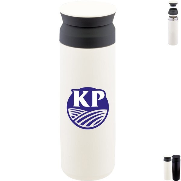 Kaizen Double-Wall Stainless Bottle w/ Built-in Tea Strainer, 17oz.