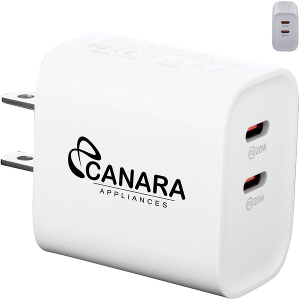 Dual 20W USB-C PD Charger