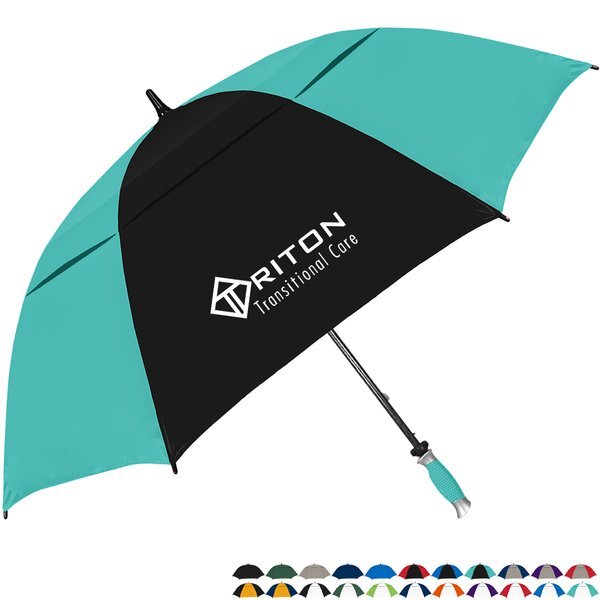 Vented Typhoon Tamer Golf Umbrella, 62" Arc