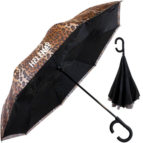 Leopard ViceVersa Inverted Umbrella, 46" Arc