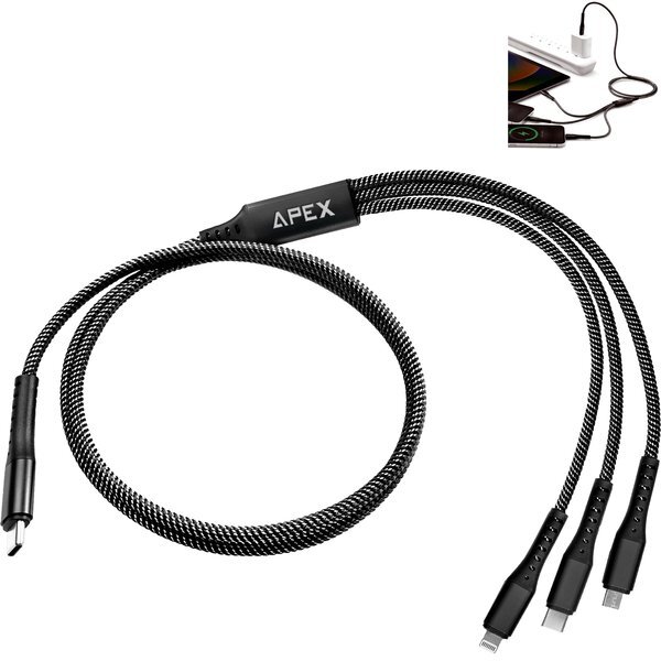 Pro Type-C 3-in-1 Charging Cable, 60W