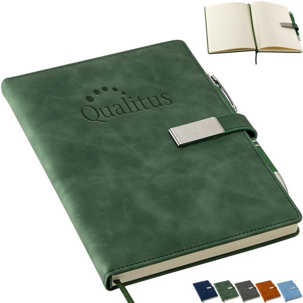 Thesis Hard Cover Journal w/ Magnetic Closure & Pen, 8-1/2" x 5-3/4"