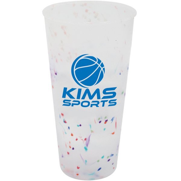 Rainbow Confetti Mood Color Changing Cup, 26oz.