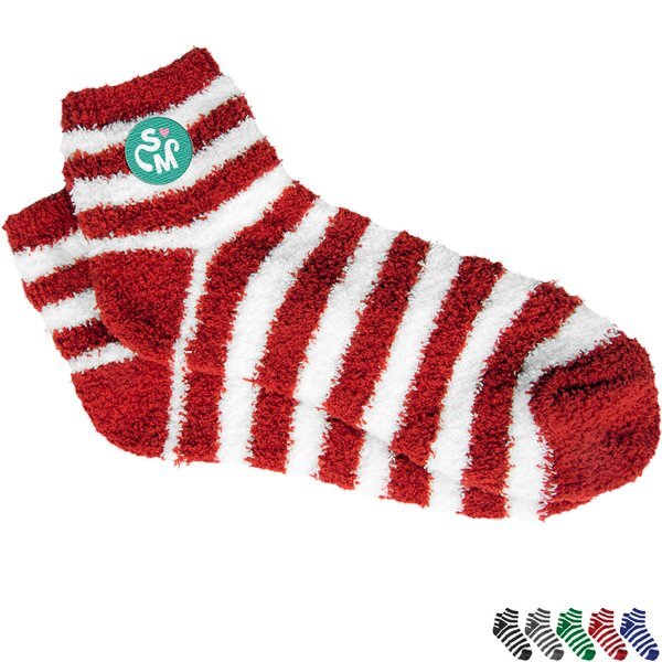 Fuzzy Stripe Unisex Socks