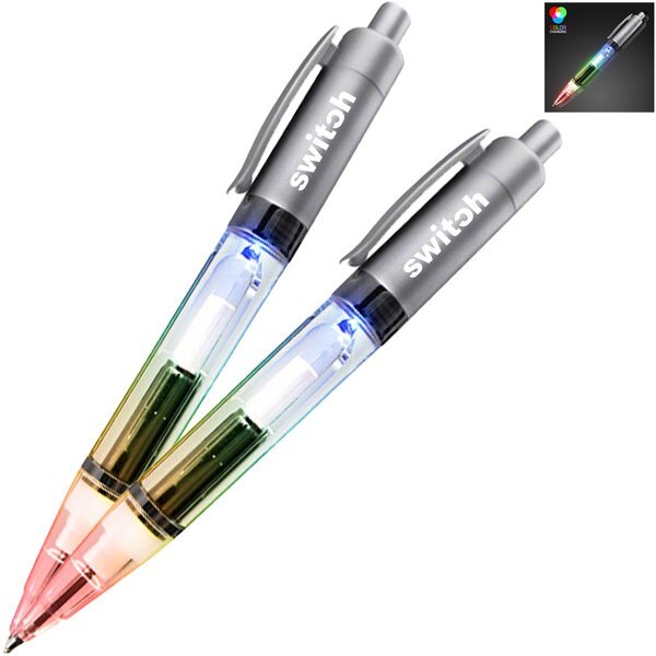 Click Action Color Changing Light Up Barrel Pen