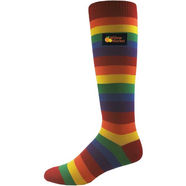 Rainbow Striped Dress Socks