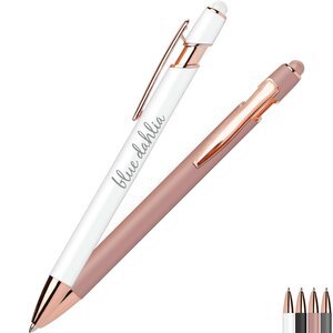 iWriter® Rose Gold Stylus & Soft Touch Rubberized Metal Ball Point Pen iWriter® Rose Gold Stylus & Soft Touch Rubberized Metal Ball Point Pen