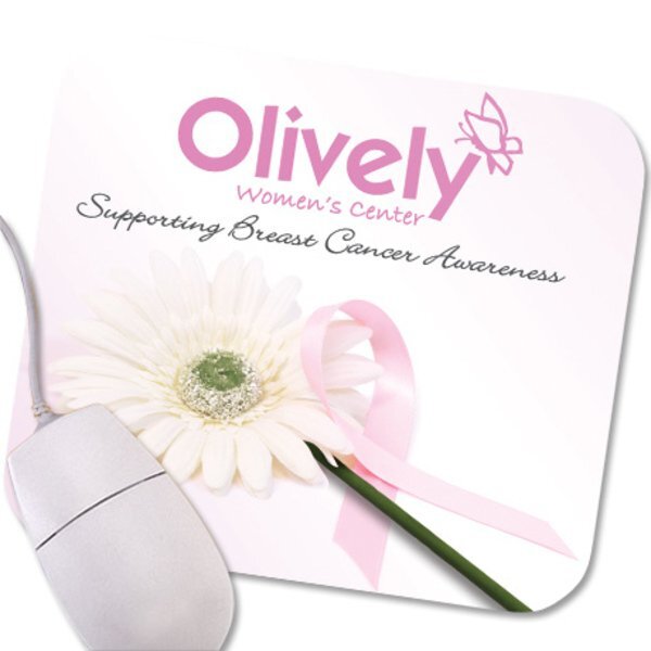 Pink Ribbon Design, Full Color Mouse Pad