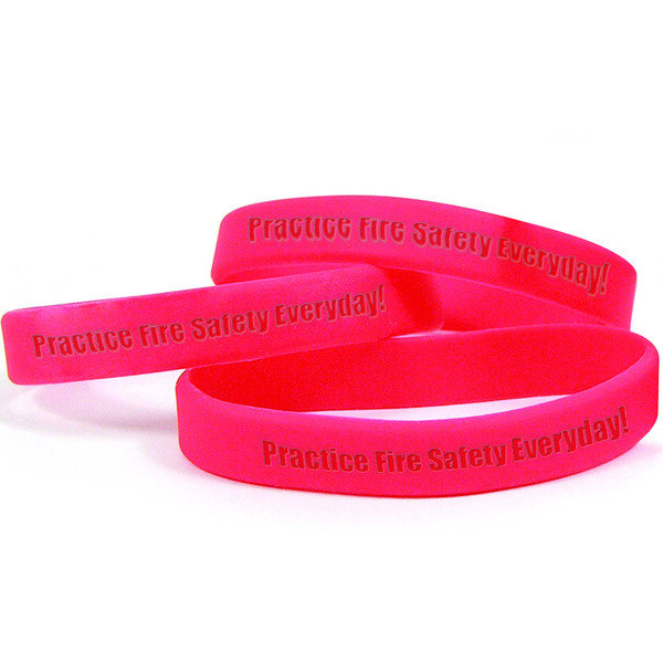 Practice Fire Safety Everyday Wristbands, Stock